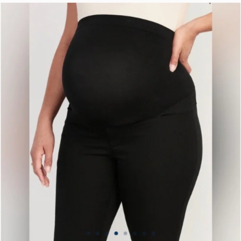 Old Navy Black Maternity Pixie Pants - Full Panel - image 2